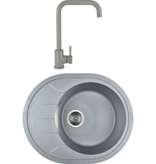 Комплект Мойка кухонная Wisent MWR620-29 грэй + Смеситель W4998-4-29 грэй