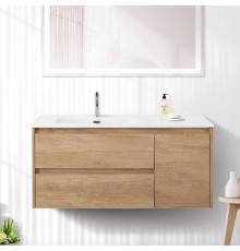 Тумба под раковину BelBagno Kraft 100 L, 2 ящика, дверца, rovere nebrasca nature