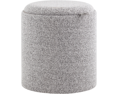 Пуф-столик Stool Group Хюгге S с ящиком, букле серое, светлое дерево