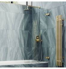 Шторка на ванну Maybahglass MGV-644-3 40 см, профиль золото, стекло прозрачное