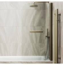 Шторка на ванну Maybahglass MGV-781-2 60x140, профиль бронза, стекло сатин