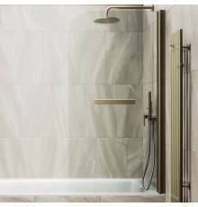 Шторка на ванну Maybahglass MGV-788-2 80x140, профиль бронза, стекло прозрачное