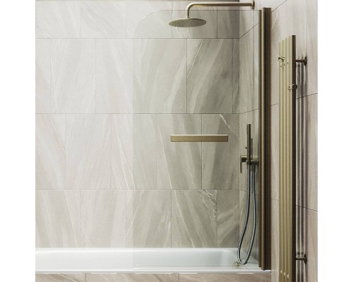 Шторка на ванну Maybahglass MGV-788-2 80x140, профиль бронза, стекло прозрачное