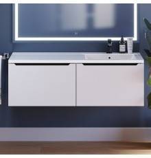 Тумба с раковиной Uperwood Tanos 120 R подвесная, белая, графит