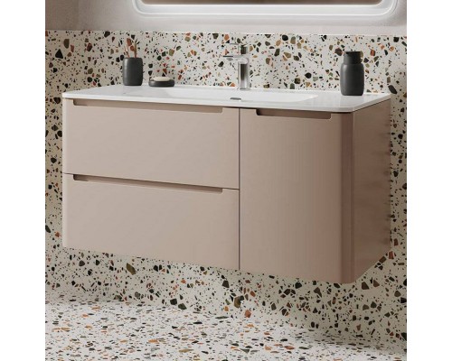 Тумба с раковиной IDDIS Edifice 100 подвесная, капучино, раковина 0101000i28