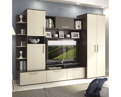 Стенка для гостиной Stolline Денвер дуб кремона, дуб ферарра