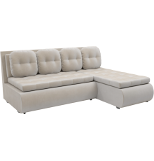 Угловой диван Mebel-Ars Кормак бархат бежевый star velvet 6 light beige