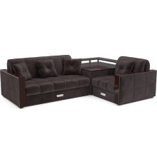 Угловой диван Mebel-Ars Прага бархат шоколадный star velvet 60 coffee
