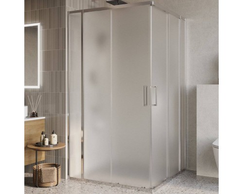 Душевой уголок BelBagno Luce A-22-90+20-P-Cr стекло рифленое