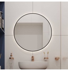 Зеркало круглое Wellsee 7 Rays’ Spectrum 50 с подсветкой, черное