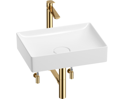 Комплект Wellsee Pure BY Wellsee 201004398 глянцевый белый, золото, 5 в 1