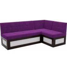 Угловой кухонный диван Mebel-Ars Нотис R 207х82х132 см микровелюр фиолет