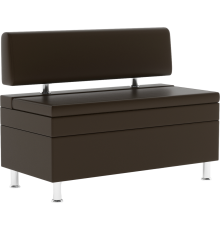 Кухонный диван Norta Hippo 100x49x77 см экокожа galaxy dark brown