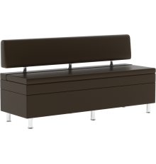 Кухонный диван Norta Hippo 150x49x77 см экокожа galaxy dark brown