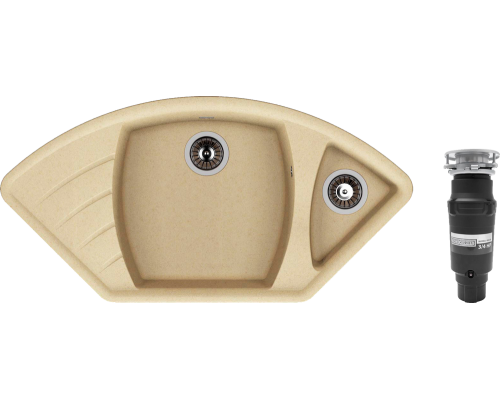 Комплект Мойка кухонная Dr. Gans Gaby латте + Измельчитель Bone Crusher BC 910-SL-Slim Line