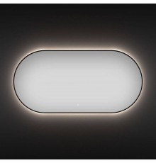 Зеркало Wellsee 7 Rays’ Spectrum 100х55 с подсветкой, черное матовое