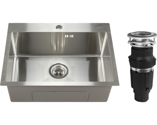 Комплект Мойка кухонная Melana D6045H сатин + Измельчитель Bone Crusher BC 610-AS