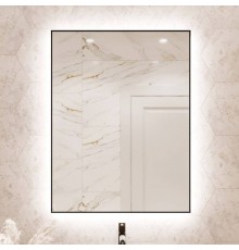 Зеркало Benetto Позитано 60x80, с подсветкой, черное матовое