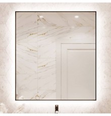 Зеркало Benetto Позитано 70x80, с подсветкой, черное матовое