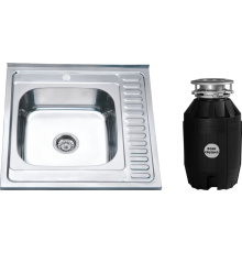 Комплект Мойка кухонная РМС MD6 MG6-6060L L + Измельчитель Bone Crusher BC 810-AS
