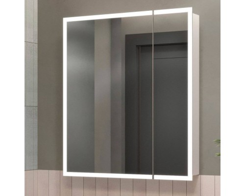 Зеркало-шкаф Reflection Cube RF2212CB 70, белый, с подсветкой Зеркало-шкаф Reflection Cube RF2212CB 70, белый, с подсветкой