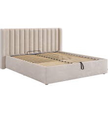 Кровать Mebelson Ева 160x200 см, с подъемным механизмом, крем