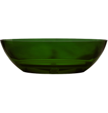Ванна из полиэфирной смолы Abber Kristall Emerald 180x85 см, отдельностоящая, овальная, с донным клапаном, зеленая