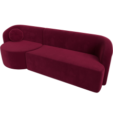 Диван Лига Диванов Лига-027 L микровельвет бордовый