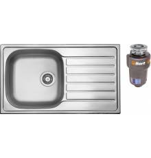 Комплект Мойка кухонная TopZero Hypnos HYP860.500 + Измельчитель Bort Titan 5000