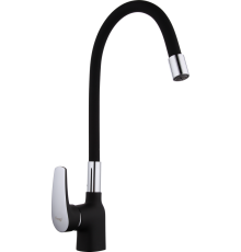 Смеситель для кухни Frap F4453-04 с гибким изливом, черный