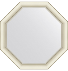 Зеркало Evoform Octagon BY 7431 61х61 белый с серебром, в багетной раме