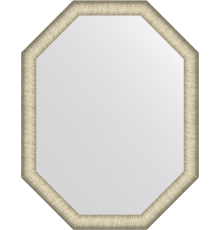 Зеркало Evoform Octagon BY 7427 70х90 брашированное серебро, в бегетной раме
