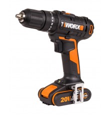 Дрель-шуруповерт ударная аккумуляторная WORX WX370, 50Нм, 20В, 2Ач x2, ЗУ 2А, кейс