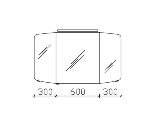 Pelipal Cassca Зеркальный шкаф с светодиодной подсветкой 120х67х17см, цвет белый глянц. CS-SPS05 ComfortN белый