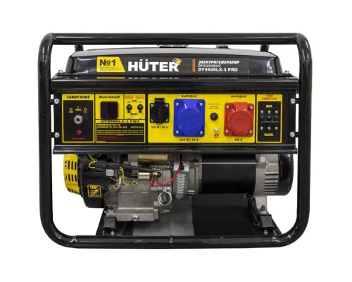 Генератор бензиновый HUTER DY9500LX-3 PRO-электростартер (380В/220В)
