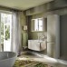 Burgbad Yso Комплект подвесной мебели 89.5x49x45 см, цвет песочный глянцевый с полотенцедержателем слева. цвет: хром.. SFAF081 L F2141 C0001*3 holes, SPHA080 K0389