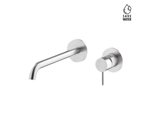 Newform X-STEEL 316 Смеситель для раковины, встраиваемый, без донного клапана, излив 239мм, наружная часть, цвет: INOX. 69630EX.50.050