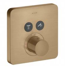 Axor ShowerSelect Смеситель для душа, термостатический, на 2 источника, внешняя часть, цвет: шлифованный бронза. 36707140