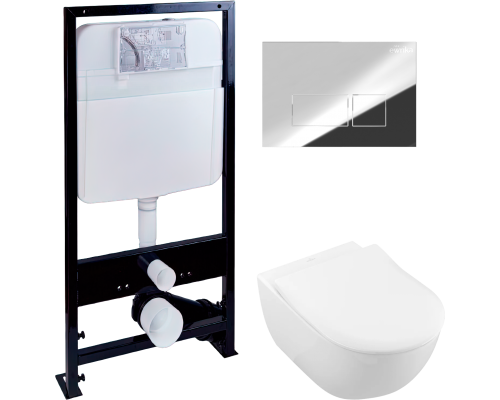 Комплект Унитаз подвесной Villeroy Boch Subway 2.0 5614R201 alpin + Инсталляция EWRIKA ProLT 0026-2020 + Кнопка 0041 хром Комплект Унитаз подвесной Villeroy Boch Subway 2.0 5614R201 alpin + Инсталляция EWRIKA ProLT 0026-2020 + Кнопка 0041 хром