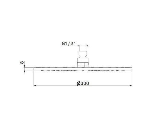 Newform XT Верхний душ, d30см, без кронштейна, G1/2 , цвет: хром. 26534.21.018 Newform XT Верхний душ, d30см, без кронштейна, G1/2 , цвет: хром. 26534.21.018