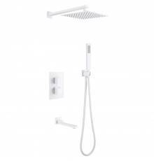 Душевой комплект Abber Daheim AF8250W, С ВНУТРЕННЕЙ ЧАСТЬЮ, матовый белый