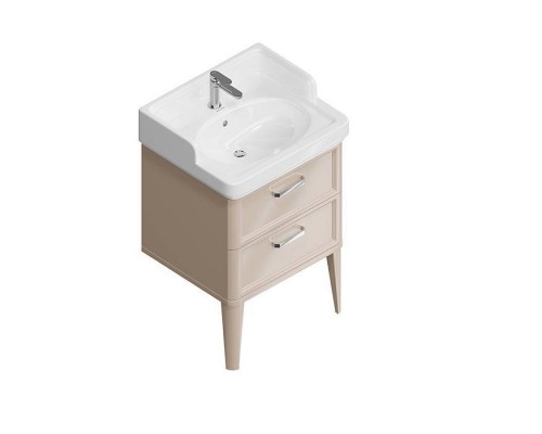 Kerama Marazzi Pompei Тумба подвесная 60см, с 2 ящиками, цвет: камео бежевый глянцевый. PO.N.60.2\CAM