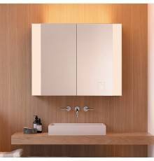 Burgbad RL40 Зеркальный шкаф 120х15х80см., 2 зерк. дверь с обоих сторон, 4 стеклянные полки,подсветка, Smart-Home-System, 2 розетки    . SPQZ120