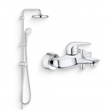 Душевой комплект Смеситель Grohe Eurostyle 23726003 + Стойка New Tempesta System 26381001