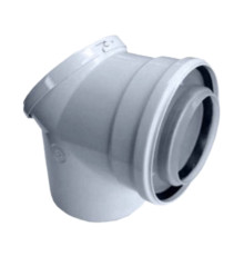 Отвод концентрический FC-CER80-87, DN80/125, 87°, со смотровым люком