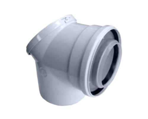 Отвод концентрический FC-CER80-87, DN80/125, 87°, со смотровым люком