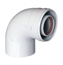 Коаксиальный отвод 90° Baxi Ø60/100 без муфты. KHG71410151-