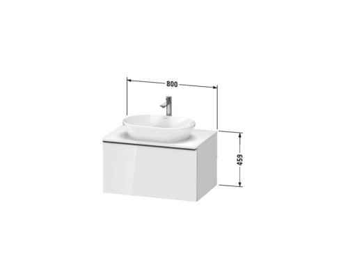 Duravit D-Neo Тумбочка подвесная 80х45.9x55см., раковина, 1 ящик, цвет: белый высокоглянцевый. 2372600070, DE494702222 Duravit D-Neo Тумбочка подвесная 80х45.9x55см., раковина, 1 ящик, цвет: белый высокоглянцевый. 2372600070, DE494702222