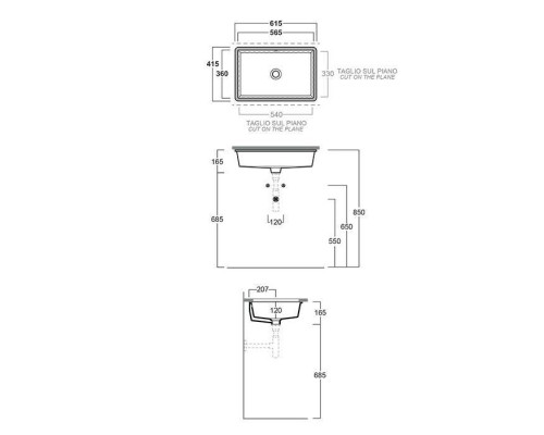 SIMAS Lavabi d'arredo Раковина 55х35 см, без отв., цвет: белый. S60 bi SIMAS Lavabi d'arredo Раковина 55х35 см, без отв., цвет: белый. S60 bi