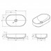 Knief Ellipse Shape Раковина накладная 55x32x14см, без отв, из полимерного материала, цвет: Turmalin # 020. 70203020